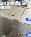 Badass 4800 PSI Electric Pressure Washer with 4 Quick Connect Nozzles and Foam Cannon cleaning patio surface.
