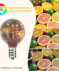 G40 LED Replacement Bulbs For Outdoor String Lights 25 Pack Dimmable Edison Style Patio Decor with High CRI Performance