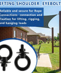 Pro Grade M4 Stainless Steel Eye Bolts With Hex Nuts And Washers 12 Piece Badass Lifting Eyebolt Kit for outdoor rigging use.