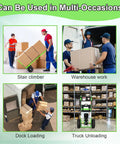 Can Be Used in Multi-Occasions: Huge 1200w Electric Stair Climbing Hand Truck For Moving Heavy Loads Like Fridges Furniture And Water Heaters Up To 880 Lbs One Go Save Your Back Tired? in various settings.