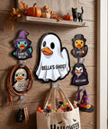 Custom Photo Wall Hooks Featuring A Personalized Name Duck Design No Drilling Acrylic Hangers holding keys and bags for Halloween decor.