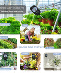 7-In-One Soil Test Kit with Moisture Meter, PH Meter in garden, greenhouse, and houseplant settings for versatile use