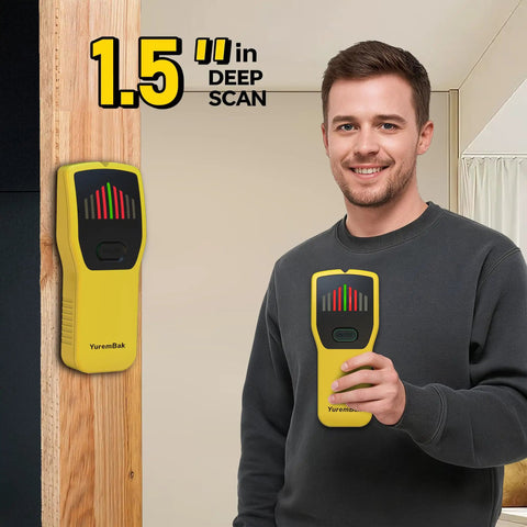 Highly Accurate Stud Finder Wall Scanner With Straight Up Precision For Locating Wood And Metal Studs Behind Drywall Features Bright Led Indicators And No Fuss Setup Perfect For Quick Diy Projects Without Messing Things Up