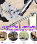 Badass Upholstery Hog Ring Pliers With Type M Hog Nail Rings Assortment Kit crimping wire mesh for animal cages.