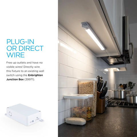 Premium Linkable LED Under Cabinet Light 12 Inch 415 Lumens 3000K Warm White installed in modern kitchen