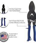 heavy duty duct crimp tool with Kush'N-Power grips made in USA