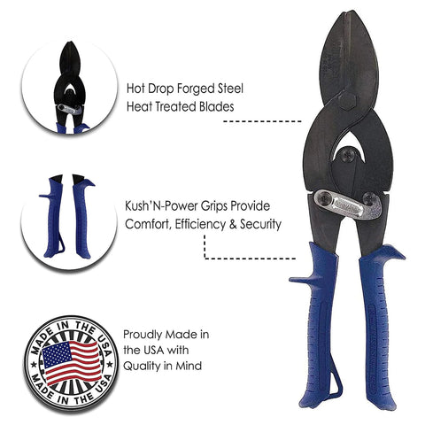 heavy duty duct crimp tool with Kush'N-Power grips made in USA