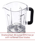 32 Oz Blender Jar For Wolf Gourmet High Performance Blenders WGBL100S WGBL110S WGBL120S WGBL200S WGBL134S Compact Size