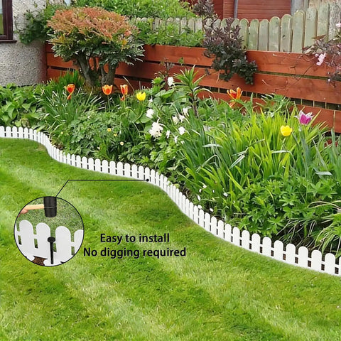 66 Feet Long Five Point Five Inch High Landscape Edging Border With 100 Spikes Flexible Plastic No Dig For Flower Beds Lawn