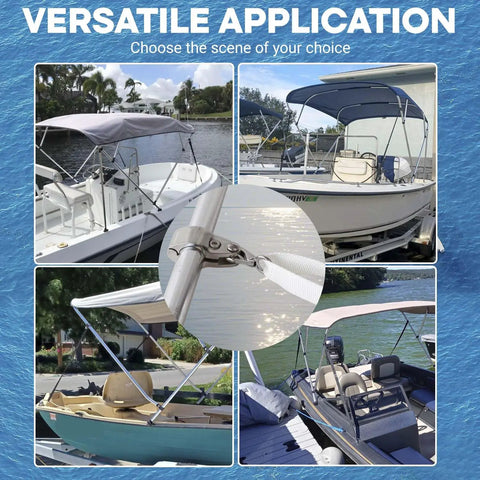 Adjustable White Bimini Top Straps 2 Pcs Marine Nylon Webbing Boat Canopy Straps in versatile applications with boats