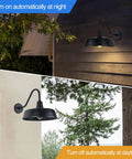 Gooseneck Barn Light 15 Inch Black Dusk To Dawn Exterior Barn Light With Photocell Sensor for porch and garage lighting