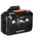 Skullerz 8987 Rechargeable Universal Hard Hat LED Light With Quick Mount Pivoting Magnet And Front Or Rear Slot Mount Built In USB C Charging