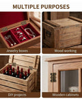 Fifteen Pcs Jewelry Box Hinges Set With Sixty Screws Antique Bronze for crafting, wood boxes, wine cases, and cabinets