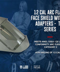 Arc Flash Face Shield 12 Cal With Hard Cap And A3 Adapter for Electricians, TCG Series, anti-fog ANSI ISEA 125 Level 2 compliance