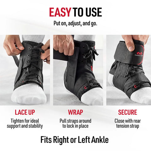 Steps to use Ultralight Lace Up Ankle Brace With Figure 8 Strapping For Sprained Ankles, Ankle Support And Stabilizer