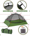 Ultralight 2 Person Backpacking Tent For Family Adventures Waterproof Three Season Camp Shelter features and design details