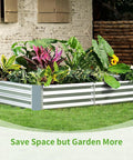 Sturdy Galvanized Metal Raised Garden Bed Kit Three Pack 6x3x1ft Outdoor Planter Box For Deep Root Vegetables, Flowers And Herbs