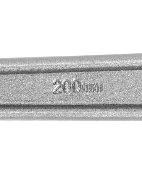 Close-up of Heavy Duty Valve Wheel Wrench With Dual Ends For Eleven Sixteenths And One Inch Sizes, steel with 200mm marking