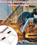 2 Piece Adjustable Cutting Machine Support Frame Foldable Metal Work Stand For Table Saw Height Adjustable 55 To 135mm Rugged Sturdy