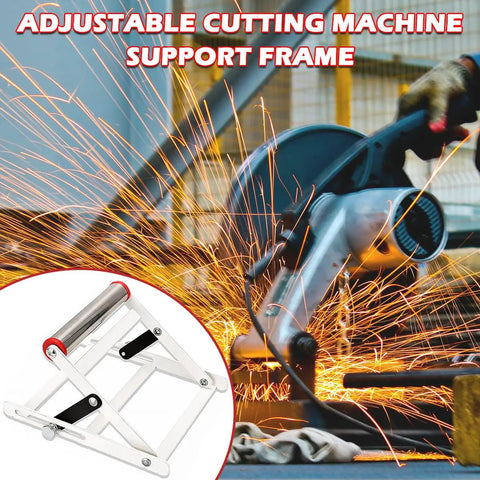 2 Piece Adjustable Cutting Machine Support Frame Foldable Metal Work Stand For Table Saw Height Adjustable 55 To 135mm Rugged Sturdy