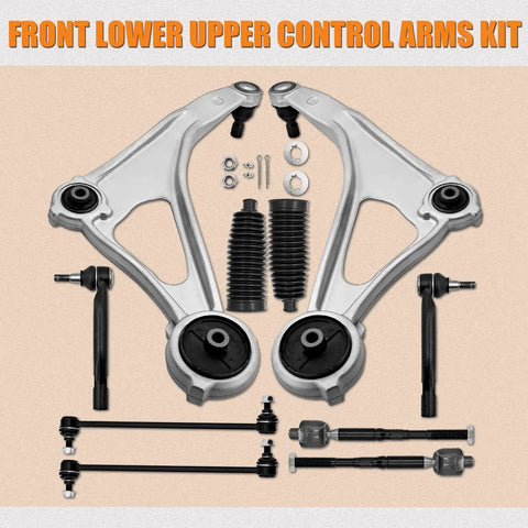 Front Suspension Kit For Nissan Altima 2013 2014 10 Piece Replacement Front End Parts Set Designed To Restore Ride Comfort Handling And Stability With Quality Components For A Smooth Confident Drive, front control arms kit