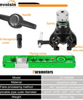 Image of Tough As Nails Ratchet Flaring Tool Kit with handle, gantry, hexagonal screw, and flaring clamp, showing aluminum flaring clamp.