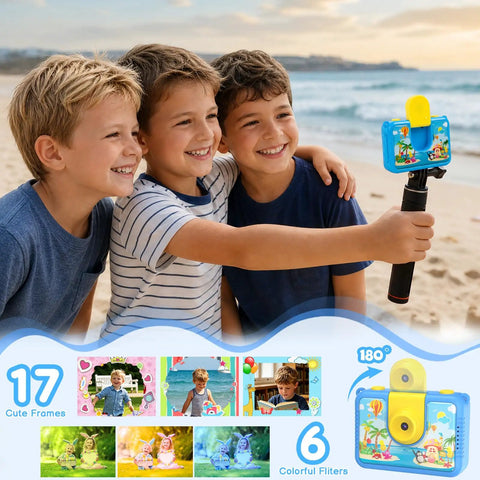 Pool Toy And Underwater Camera For Kids 99ft Waterproof Action Camera With 1080P Video And 20MP Photos used by boys on beach