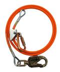 High Visibility Flip Line Kit for Arborists, Half Inch by Ten Feet, Adjustable Tree Lanyard with Steel Core, Carabiner Attached