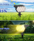 Upgraded Outdoor Solar Lights IP65 Waterproof 92 LED Spotlights with No Fuss Auto On Off Three Lighting Modes for Landscape