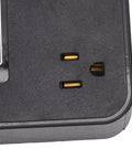 Close-up view of Game Changer Smart Power Strip Surge Protector With 12 AC Outlets 4 USB And 2 USB C Ports, showing AC outlet slots.