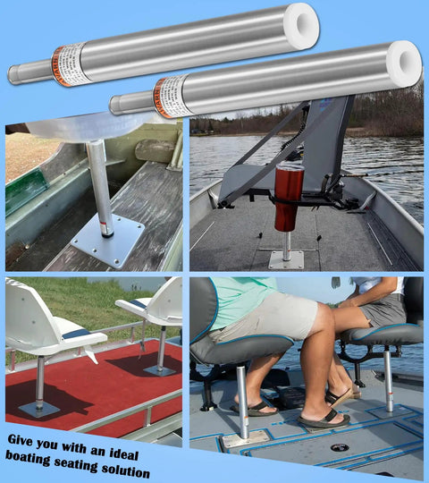 Two Pack Three Quarter Inch Boat Seat Pin Post For Pontoon And Bass Boats, aluminum extension poles and pedestal mount bases