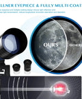 70mm Travel Astronomy Telescope With 400mm Focal Length And 70mm Aperture, K6 And K25 Eyepieces, 45 Degree Erect Diagonal, Adjustable Tripod, Phone Adapter, Great For Beginners And Stargazers. Kellner eyepiece and multi-coated lens diagram