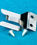 Rugged Microphone Clip For Amateur Radio And CB Two Way Radios With Screw In Mount And Rear Button Hangar All Metal Construction