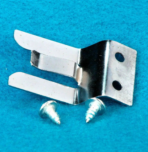 Rugged Microphone Clip For Amateur Radio And CB Two Way Radios With Screw In Mount And Rear Button Hangar All Metal Construction