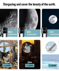 Magnification capabilities of 90mm Aperture 600mm Focal Length Telescope For Adults With Metal AZ Mount And Stainless Tripod