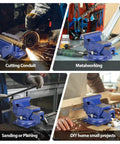 Heavy Duty 6 Inch Bench Vise Clamp With 150mm Jaw, Table Top Desktop Clamp, 360 Degree Swivel Base And Anvil For Your Home Woodshop And DIY Projects Today used in different tasks like cutting conduit, metalworking, sanding, and DIY projects.