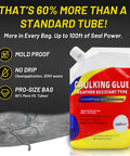Pro Grade Heavy Duty Concrete Crack Filler Caulking Sealant Kit For Driveways package with weather resistant glue.