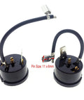 Six Pack Round Compressor Overload Thermal Protectors for One Sixth HP 220 Volt Refrigerator Starter Relay, black plastic build.