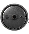 Back view of Premium 5 Pack Black Stainless Gas Range Knobs Replacement For High End Ovens And Stoves Direct Fit Easy Install