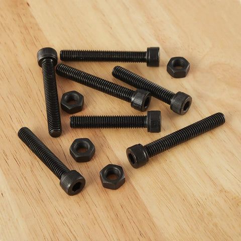 Heavy Duty M5 Hex Socket Cap Screws Bolts Nuts Kit 50 Pcs Set 50mm 60mm 70mm 80mm Fully Threaded 12.9 Grade Alloy Steel