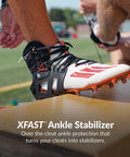 XFAST Cleat Ankle Brace and Stabilizer for Men and Women, Keeps You On Your Feet With Superior Support for Football Soccer Lacrosse Rugby and More, Small Black, Lightweight and Durable