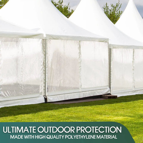 Clear PVC Tarp Cover Heavy Duty 20 Mil Tarpaulin With Rustproof Brass Grommets Waterproof for Tent Side Panels