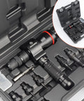 2-In-1 Rivet Gun And Rivet Nut Adapter Kit For Cordless Drills With Carry Case, Fits 18V-24V Tools, Includes 7 Mandrels M3 To M12 And 6 Rivet Heads 2.4Mm To 6.4Mm in open case