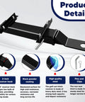 2 Inch Receiver Golf Cart Trailer Hitch For Rear Seat Back Mount Fits Club Car EZGO Yamaha Expands Hauling With Footrest Compatibility Easy Install Beefed Up Rear Accessory Features