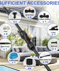 Portable Misting System With Rechargeable Pump For Outdoor Cooling Misting Line 26 Ft With 6 Brass Nozzles And 4 Gallon Water Bag USB Rechargeable 4500mAh featuring accessories