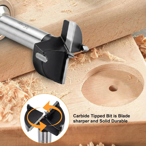 Pro Grade All Metal Concealed Hinge Jig With Quick Clamp And Dust Vacuum Adapter For 35mm Cabinet Door Hinges Drill Jig For Woodworking And Cabinet Mounting Tool