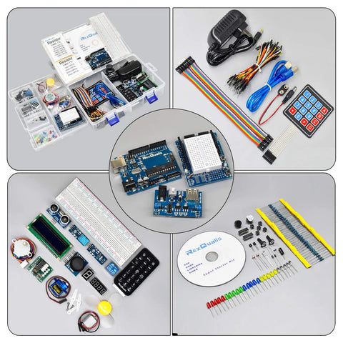 Beginner Friendly Arduino Uno R3 Starter Kit With Tutorial And Controller Board LCD1602 Module IDE Compatibility components display