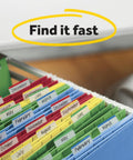 Sweet Repositionable Sticky Tabs For Books And Notes Durable Page Markers In Blue Green Yellow And Red Simple To Swap arranged in a file organizer.