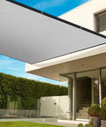 8 By 10 Foot Outdoor Sun Shade Cloth With Grommets For Patio Carport And Backyard Grey Shade Sail That Blocks Up To 95 Percent UV Rays