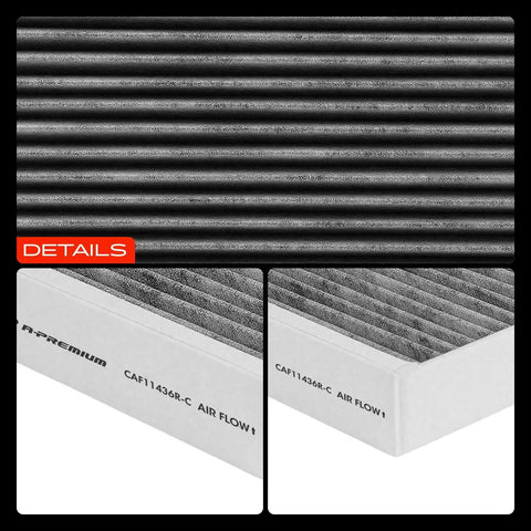 Activated Carbon Cabin Air Filter For Audi A6 A6 Quattro A7 Quattro A8 Quattro RS7 S6 S7 S8 2011 Through 2018 detail view